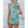Zeagoo Women 2025 V Neck Lace Tank Tops Summer Floral Print Loose Fit Tops Sleeveless Shirts Casual Trendy Blouse(Print 7)