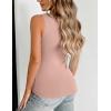 Zeagoo Women’s Double Lined V Neck Tank Tops Summer Slim Fit Basic Sleeveless Shirts Cute Trendy Going Out Tops(Mauve Pink)