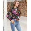 Zeagoo Womens Mesh Long Sleeve Tops Mock Neck Going Out See Through Shirts Sexy Sheer Blouses Clubwear S-XXL(Wf138)