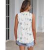 Zeagoo Women’s Pleated V Neck Flowy Sleeveless Tank Top