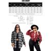 Zeagoo Womens Plus Size Flannel Shirts Plaid Shirts Long Sleeves Casual Button Down Collared Shacket Tops(B-green)