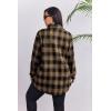 Zeagoo Womens Plus Size Flannel Shirts Plaid Shirts Long Sleeves Casual Button Down Collared Shacket Tops(B-yellow)
