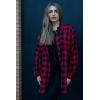 Zeagoo Womens Plus Size Flannel Shirts Plaid Shirts Long Sleeves Casual Button Down Collared Shacket Tops(C-red)
