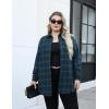 Zeagoo Womens Plus Size Flannel Shirts Plaid Shirts Long Sleeves Casual Button Down Collared Shacket Tops(Green)