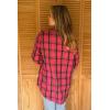 Zeagoo Womens Plus Size Flannel Shirts Plaid Shirts Long Sleeves Casual Button Down Collared Shacket Tops(Rose Pink)