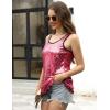 Zeagoo Women’s Sleeveless Sparkle Shimmer Camisole Vest Glitter Sequin Tank Tops(Rose Red)