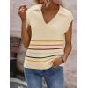 Zeagoo Women’s Sleeveless Sweaters Vest V Neck Lightweight Knit Pullover Sweater Dressy Summer Tops(Tw534)