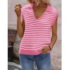 Zeagoo Women’s Sleeveless Sweaters Vest V Neck Lightweight Knit Pullover Sweater Dressy Summer Tops(Tw570)