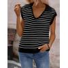 Zeagoo Women’s Sleeveless Sweaters Vest V Neck Lightweight Knit Pullover Sweater Dressy Summer Tops(Tw599)