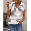 Zeagoo Women’s Sleeveless Sweaters Vest V Neck Lightweight Knit Pullover Sweater Dressy Summer Tops(Tw679)