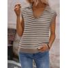 Zeagoo Women’s Sleeveless Sweaters Vest V Neck Lightweight Knit Pullover Sweater Dressy Summer Tops(Tw709)