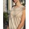 Zeagoo Women’s Sleeveless Tank Tops 2026 Summer Crew Neck Ribbed Knit Sweater Top Business Casual Work Shirts(Beige)