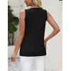 Zeagoo Women’s Sleeveless Tank Tops 2026 Summer Crew Neck Ribbed Knit Sweater Top Business Casual Work Shirts(Black)