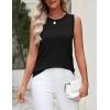 Zeagoo Women’s Sleeveless Tank Tops 2026 Summer Crew Neck Ribbed Knit Sweater Top Business Casual Work Shirts(Black)