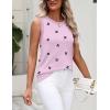Zeagoo Women’s Sleeveless Tank Tops 2026 Summer Crew Neck Ribbed Knit Sweater Top Business Casual Work Shirts(Flower Pink)