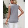 Zeagoo Women’s Sleeveless Tank Tops 2026 Summer Crew Neck Ribbed Knit Sweater Top Business Casual Work Shirts(Grey)