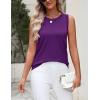 Zeagoo Women’s Sleeveless Tank Tops 2026 Summer Crew Neck Ribbed Knit Sweater Top Business Casual Work Shirts(Purple)