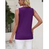 Zeagoo Women’s Sleeveless Tank Tops 2026 Summer Crew Neck Ribbed Knit Sweater Top Business Casual Work Shirts(Purple)