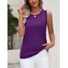 Zeagoo Women’s Sleeveless Tank Tops 2026 Summer Crew Neck Ribbed Knit Sweater Top Business Casual Work Shirts(Purple)
