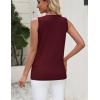 Zeagoo Women’s Sleeveless Tank Tops 2026 Summer Crew Neck Ribbed Knit Sweater Top Business Casual Work Shirts(Wine Red)