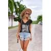 Zeagoo Women’s Summer Casual V Neck Cap Sleeve Tank Tops Guipure Lace Shirt Blouse(Kt187)