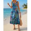 Zeagoo Womens Summer Midi Dresses 2026 Casual Sleeveless Tank Sundresses A Line Crewneck Beach Vacation Dress with Pockets(Blue Floral 02-wf23)