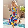 Zeagoo Womens Summer Midi Dresses 2026 Casual Sleeveless Tank Sundresses A Line Crewneck Beach Vacation Dress with Pockets(Blue Floral 03-dh620)