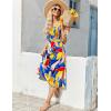 Zeagoo Womens Summer Midi Dresses 2026 Casual Sleeveless Tank Sundresses A Line Crewneck Beach Vacation Dress with Pockets(Blue Floral 03-dh620)