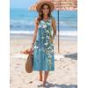 Zeagoo Womens Summer Midi Dresses 2026 Casual Sleeveless Tank Sundresses A Line Crewneck Beach Vacation Dress with Pockets(Blue Floral-zw89)