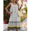 Zeagoo Womens Summer Midi Dresses 2026 Casual Sleeveless Tank Sundresses A Line Crewneck Beach Vacation Dress with Pockets(Bohemian-pa26)