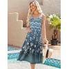 Zeagoo Womens Summer Midi Dresses 2026 Casual Sleeveless Tank Sundresses A Line Crewneck Beach Vacation Dress with Pockets(Green Floral 02-mz777)