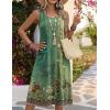 Zeagoo Womens Summer Midi Dresses 2026 Casual Sleeveless Tank Sundresses A Line Crewneck Beach Vacation Dress with Pockets(Green Floral-pa171)