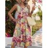 Zeagoo Womens Summer Midi Dresses 2026 Casual Sleeveless Tank Sundresses A Line Crewneck Beach Vacation Dress with Pockets(Green Leaf-zw392)