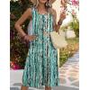 Zeagoo Womens Summer Midi Dresses 2026 Casual Sleeveless Tank Sundresses A Line Crewneck Beach Vacation Dress with Pockets(Green-cx259)