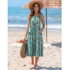 Zeagoo Womens Summer Midi Dresses 2026 Casual Sleeveless Tank Sundresses A Line Crewneck Beach Vacation Dress with Pockets(Green-cx259)