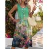 Zeagoo Womens Summer Midi Dresses 2026 Casual Sleeveless Tank Sundresses A Line Crewneck Beach Vacation Dress with Pockets(Oil Painting-cx322)