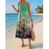 Zeagoo Womens Summer Midi Dresses 2026 Casual Sleeveless Tank Sundresses A Line Crewneck Beach Vacation Dress with Pockets(Oil Painting-cx322)