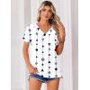 Zeagoo Womens Summer Tops Rolled Short Sleeve V Neck Shirts Casual Dressy Business Work Blouses Outfits(Figure-jh599)
