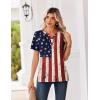Zeagoo Womens Summer Tops V Neck Short Sleeve Shirts Dressy Casual Blouse Spring Vacation Tshirts Clothes(Gq38)
