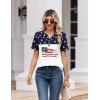 Zeagoo Womens Summer Tops V Neck Short Sleeve Shirts Dressy Casual Blouse Spring Vacation Tshirts Clothes(Gq39)