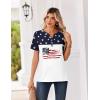 Zeagoo Womens Summer Tops V Neck Short Sleeve Shirts Dressy Casual Blouse Spring Vacation Tshirts Clothes(Gq39)