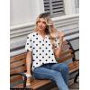 Zeagoo Womens Summer Tops V Neck Short Sleeve Shirts Dressy Casual Blouse Spring Vacation Tshirts Clothes(Polka Dots)