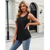 Zeagoo Womens Tank Tops Sleeveless Pleated Crew Neck Summer Tunic Tops Dressy Loose Fit Business Casual Blouses 2026 Black