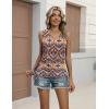 Zeagoo Womens Tank Tops Summer Ruched Top V Neck Sleeveless Drawstring Side Casual Trendy Shirts 2026(Pattern Mz379)