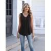 Zeagoo Womens Tank Tops Summer Sleeveless Pleated V Neck Tunic Shirts Loose Casual Button Flowy Boho Clothes S-3XL(Black)