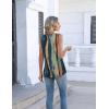 Zeagoo Womens Tank Tops Summer Sleeveless Pleated V Neck Tunic Shirts Loose Casual Button Flowy Boho Clothes S-3XL(Pattern Cx289)