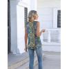 Zeagoo Womens Tank Tops Summer Sleeveless Pleated V Neck Tunic Shirts Loose Casual Button Flowy Boho Clothes S-3XL(Pattern Mz779)