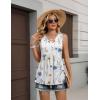 Zeagoo Womens Tops 2026 Flowy Peplum Summer V Neck Babydoll Tank Top Casual Beach Vacation Clothes(Bf290)