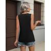 Zeagoo Womens Tops 2026 Flowy Peplum Summer V Neck Babydoll Tank Top Casual Beach Vacation Clothes(Black)
