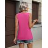 Zeagoo Womens Tops 2026 Flowy Peplum Summer V Neck Babydoll Tank Top Casual Beach Vacation Clothes(Rose Red)